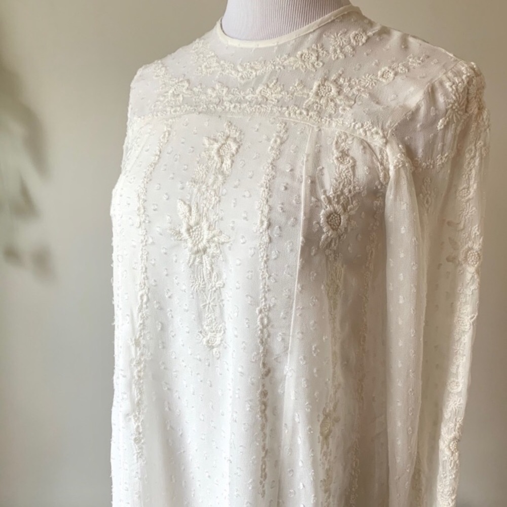 Swiss Dot Embroidered Dress